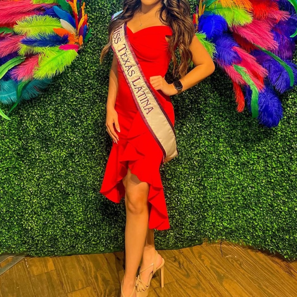 Red cocktail dress